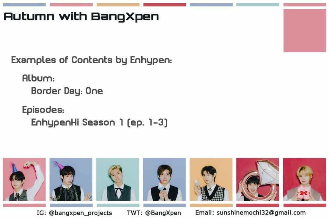 BangXpen's tweet photo. They release content all throughout the year, that includes content on Autumn season. As we celebrate the new season how about we share our thoughts. 

Pick any type of content released by any of the three groups and share your thoughts, feelings and opinions about it. https://t.co/voyzU4Eq1s