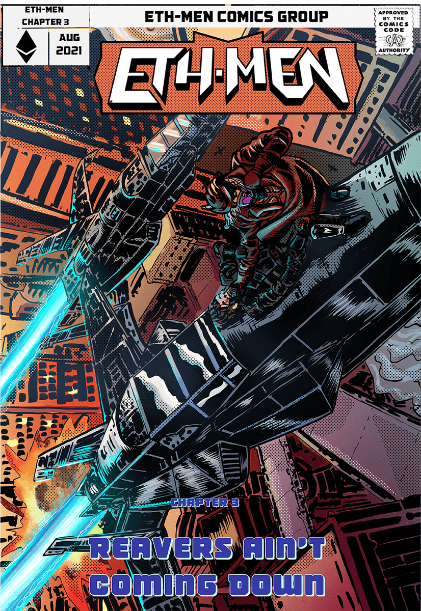 ETHMENOFFICIAL's tweet photo. In preparation for our upcoming Origins Comic release, we are giving away 1 copy of each version of our Issue #3 to 4 lucky winners!

Winners will be selected in 72 hours.
1. Like &amp; Retweet
2. Follow @ETHMENOFFICIAL
3. Tag 3 people!

#NFTs #ETHMEN @rariblecom @opensea #giveaway https://t.co/5nySCB1zgG