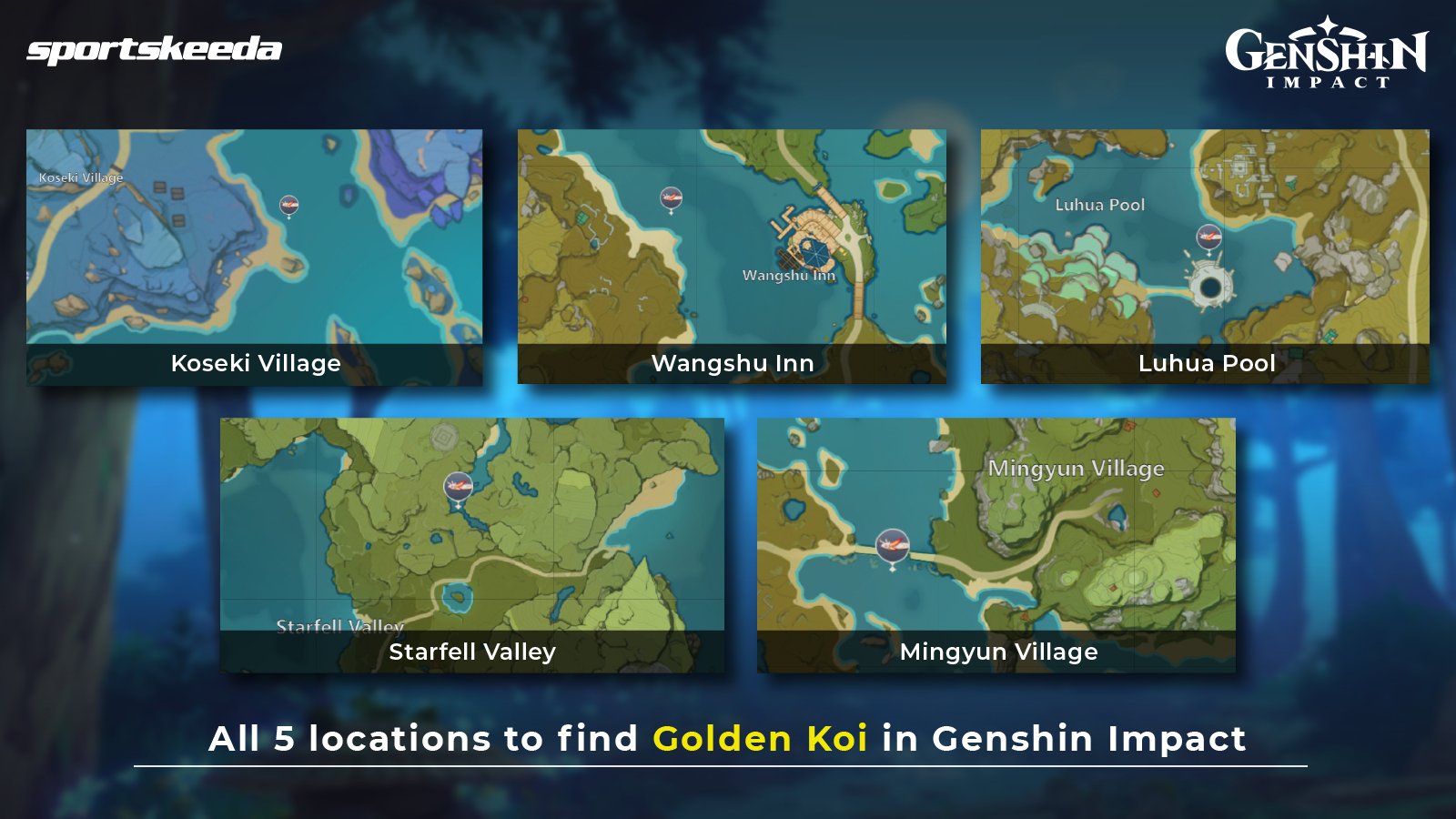 Golden koi locations genshin