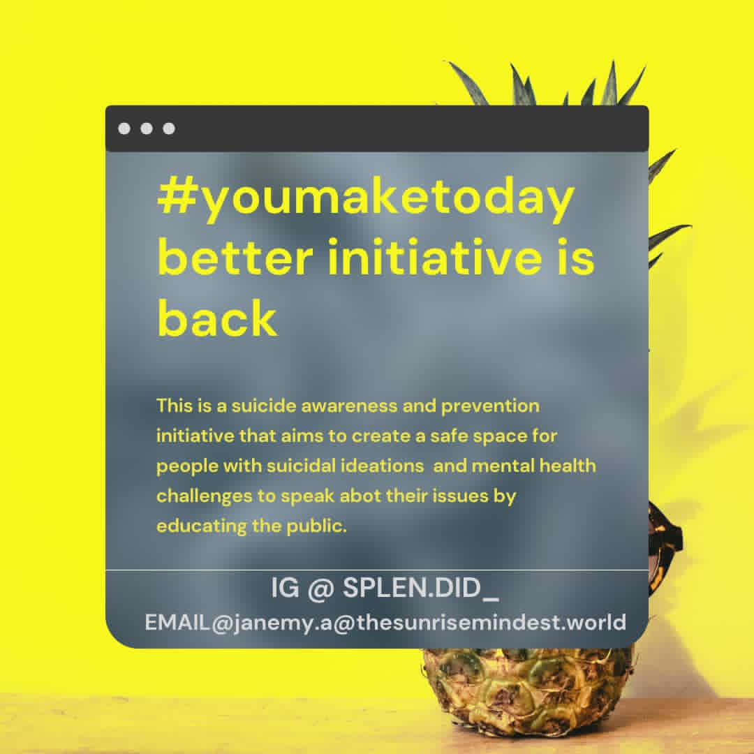 elderd_sawe's tweet photo. These month guys help me create suicide  awareness and keep people from doing these. Guys let's choose life over suicide and always speak your mind if you feel dipresed guys. #SuicidePreventionMonth  #MentalHealthAwareness #MentalHealthMatters @splendid247_ @BravinYuri https://t.co/Z4tY0N8ZcI