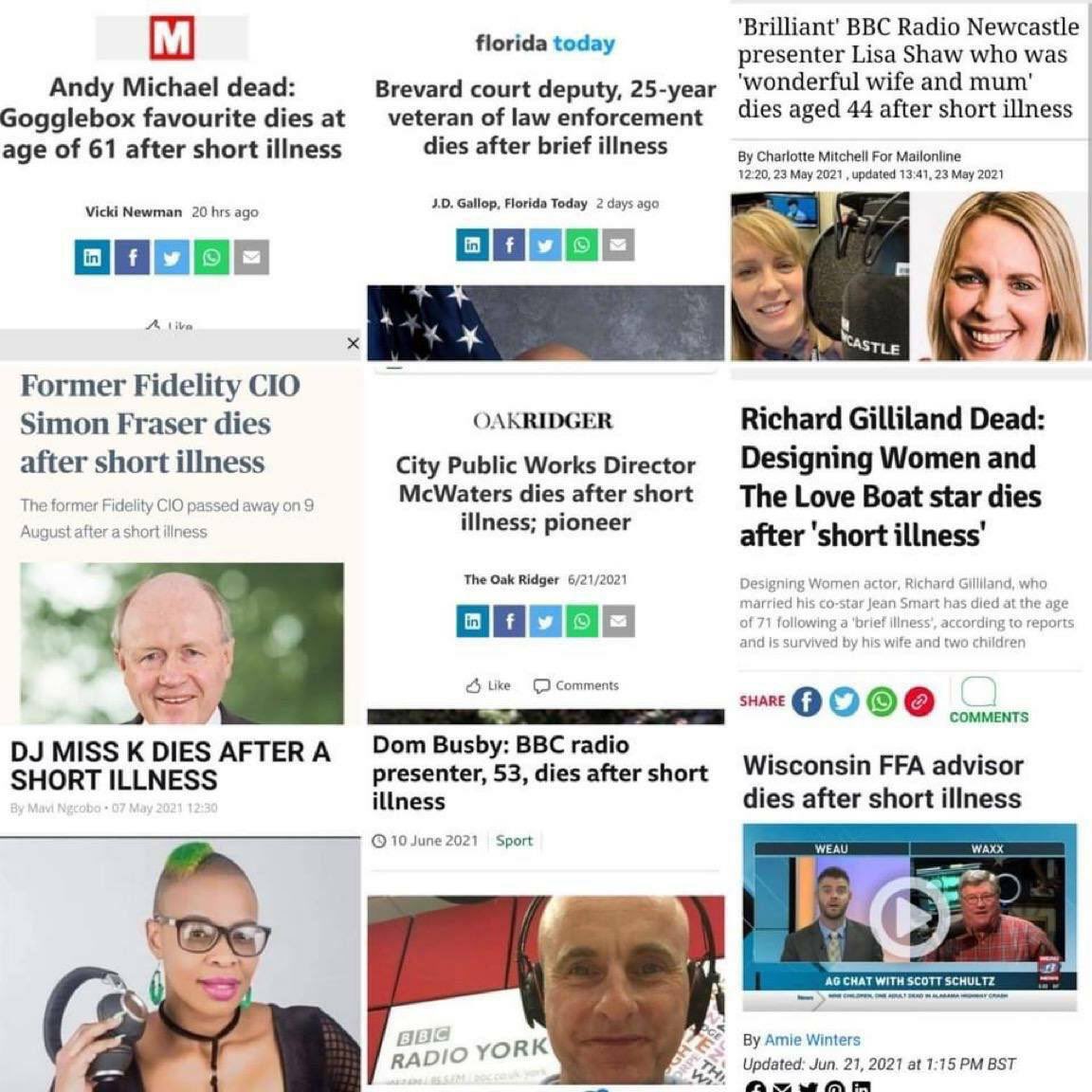 ThorDeplorable's tweet image. It looks like “short illness” is a lot more deadly than Covid.