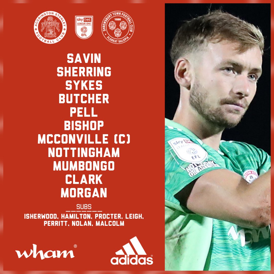 Accrington Stanley on Twitter "👥 𝙏𝙚𝙖𝙢 𝙣𝙚𝙬𝙨… Here’s your asfc starting