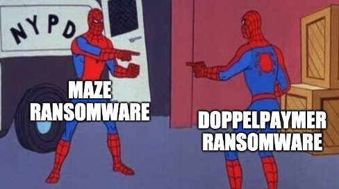 Sophos's tweet photo. Ransomware Adversary Mishap #2:

The Maze ransomware attackers who exfiltrated a stack of victim files only to discover they were unreadable because they’d been encrypted by DoppelPaymer ransomware a week earlier.

More ransomware adversary mishaps: https://t.co/1SjcGGBHvx https://t.co/mMCZZGZWK9