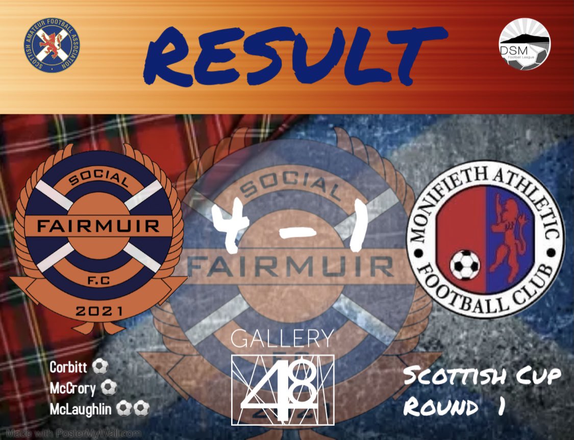 Fairmuir02's tweet photo. 🏴󠁧󠁢󠁳󠁣󠁴󠁿🏆

❕ Result ❕

🗣 Execellent performance from the lads today as we progress into the next stage of the Scottish Cup 💪🏼

🔸🔷🔸

@gallery48dundee @ScotAmFA @scottish @Fairmuirfc1969 https://t.co/KFQk77K80T
