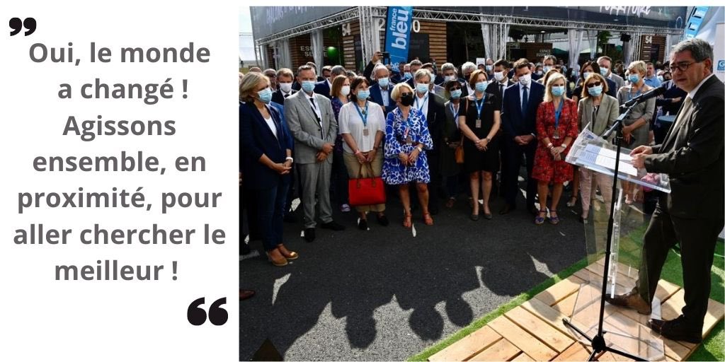Stop aux mots ! C’est d’action dont nos concitoyens ont besoin ! Les transitions agro-ecologiques et énergétiques sont déjà engagées avec nos agriculteurs 🚜et viticulteurs 🍇 #agriculturededemain 
<a href="/Foiredechalons/">Foire de Châlons</a>  #rentreepolitique