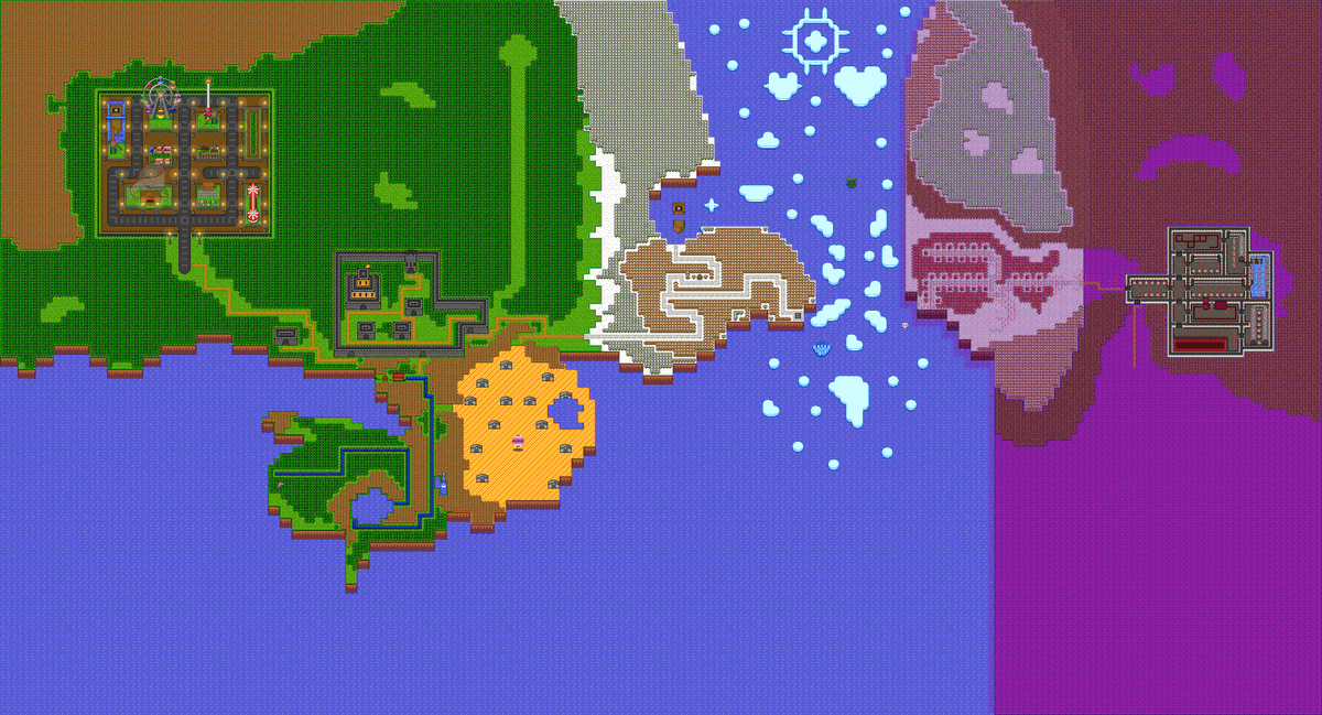 Been working a lot on the world map this week. It's still not done, but 6 out of 8 worlds are on there! #screenshotsaturday #indiegames #gamedev #madewithunity #worldmap