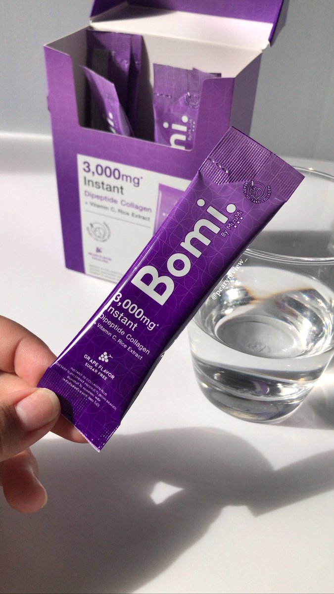 praeryreview's tweet photo. ชอบคอลลาเจนของ Bomi💜 เข้าแล้วว นี่กินไปจะหมดกล่องละ ผิวดูใสและชุ่มชื่นขึ้น✨ เวลาลูบผิวแล้วผิวนุ่มๆลื่นๆ ไม่แห้งกรานเหมือนเมื่อก่อน รสองุ่น🍇 เป็นคอลลาเจนที่กินง่ายสุดเท่านี้เคยกินมาอะ5555 แค่กรอกใส่ปากหรือชงน้ำก็ได้ แนะนำ👍🏻 #ไว้รีวิวห้ามขายของโว้ยย #ของดีบอกต่อ https://t.co/0ae6GMJ4XD