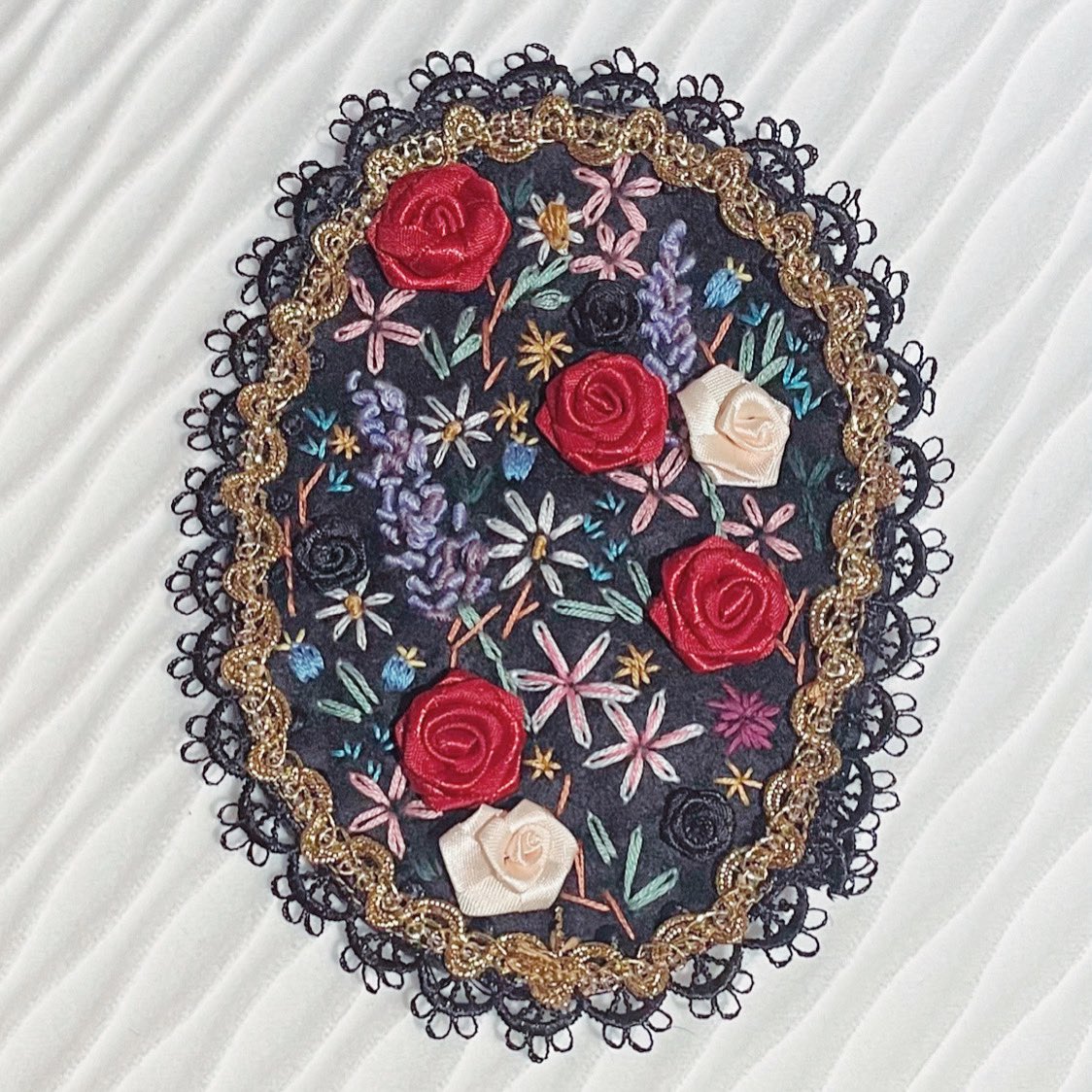 2 nights of embroidery later and I have… one small part of my new project