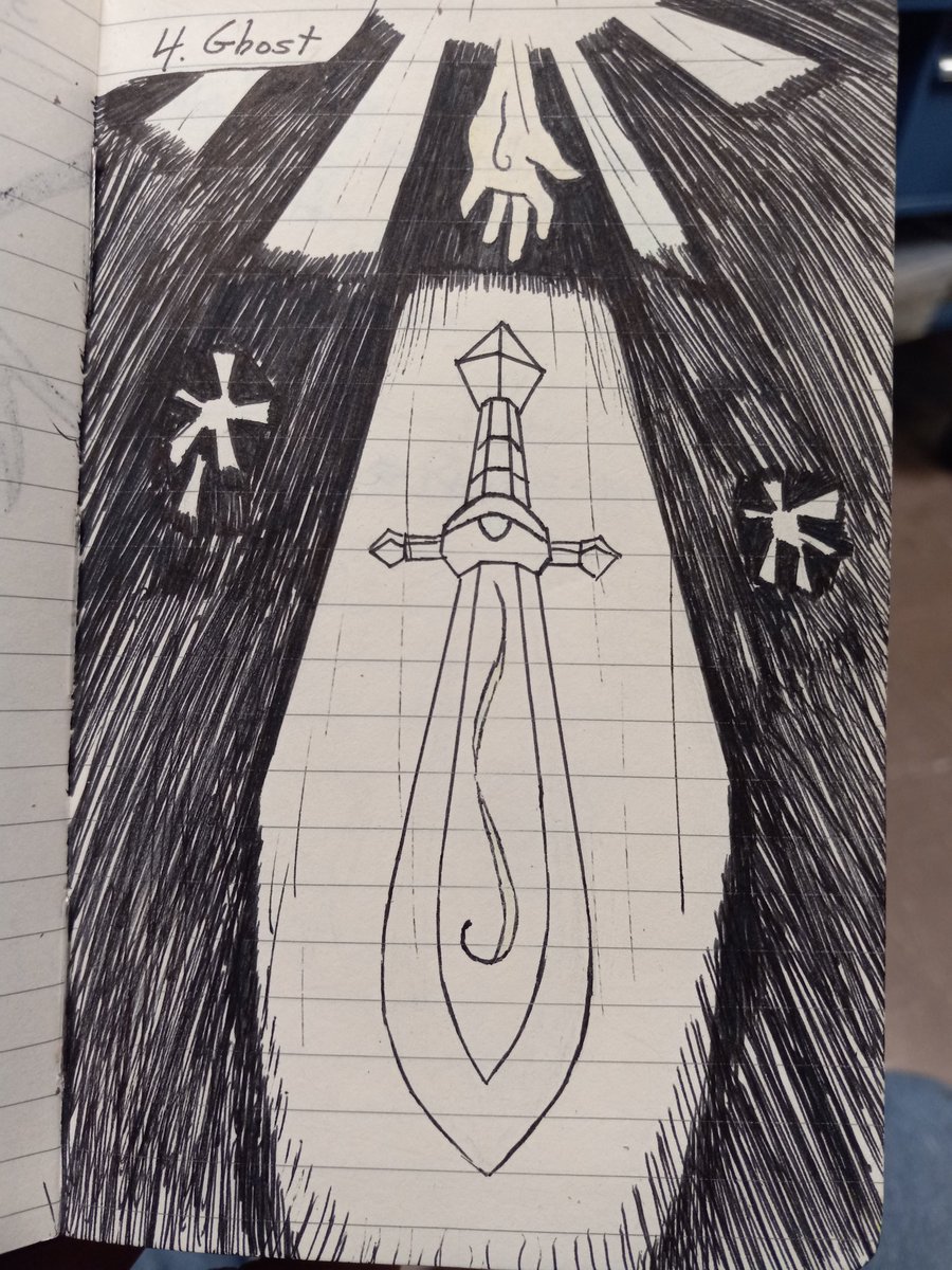 LoneJello's tweet photo. Day 4: Ghost sword for #swordtember 

This time with an actual sword 😅 https://t.co/f2jK3QDAan