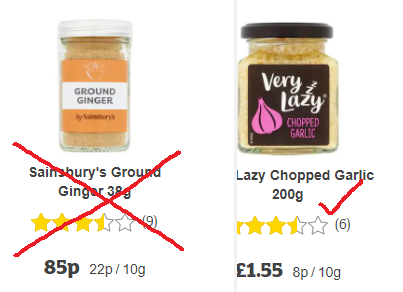 So <a href="/sainsburys/">Sainsbury's</a> , substituting ground ginger in our shopping with chopped garlic makes sense does it? Would you like me to send you some of my Ginger, oops no sorry Garlic Cookies? 😆😉
