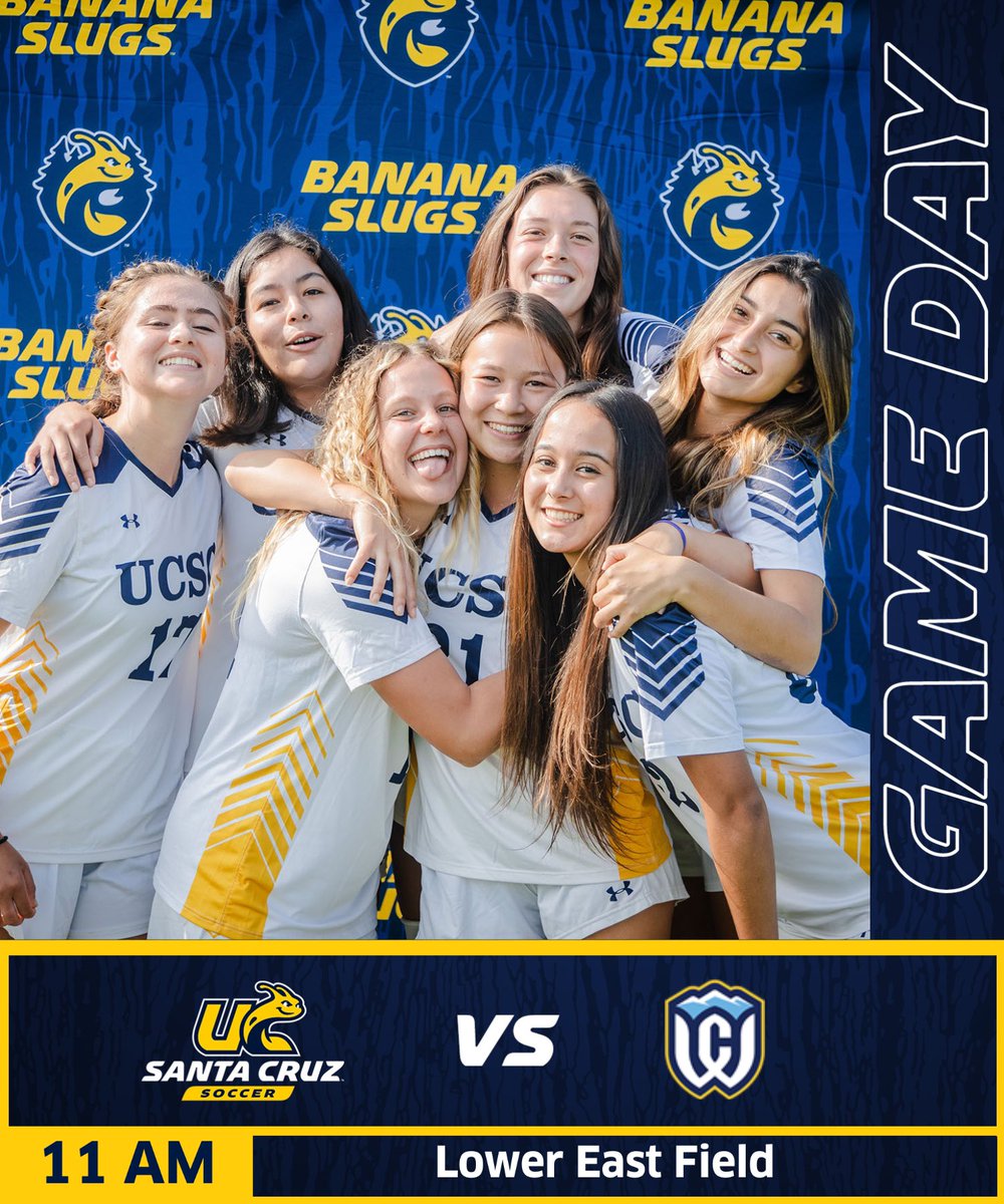 UCSCWSoccer's tweet image. First-years’ first game! 🍌🐌⚽️💙💛 #goslugs #noknownpredators