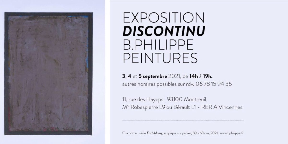 EcoleEPSAA's tweet photo. L’#artiste, et #enseignant à l’#EPSAA, Philippe Brandon vous ouvre les portes de son #atelier.
C’est ce week-end à #Montreuil.
📍11 rue Hayeps
#EPSAAalumni #NosAnciensOntduTalent ✨ https://t.co/GJBzkYbnha