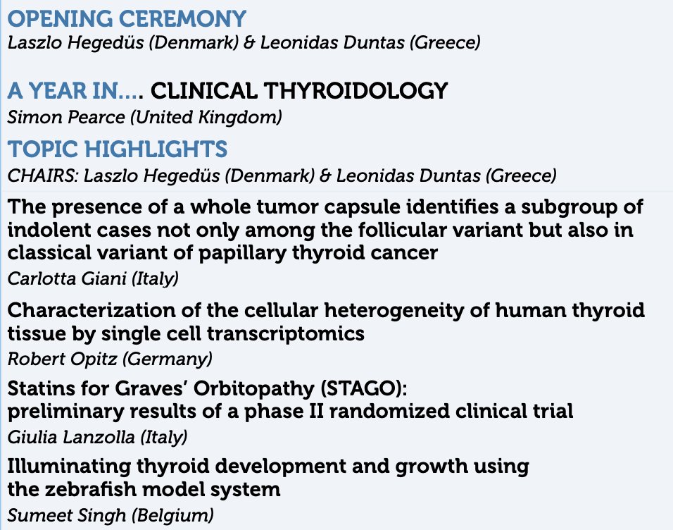 ETA_Thyroid's tweet photo. The @ETA_Thyroid Annual Meeting has started today (virtual conference)

We hope you enjoyed the Opening Ceremony, the One year in Clinical Thyroidology and the Topic Highlights in Clinical Thyroidology Lectures. 

We are so excited to hear the rest today's sessions.

 #ETA2021 https://t.co/XR5XY4tL6i