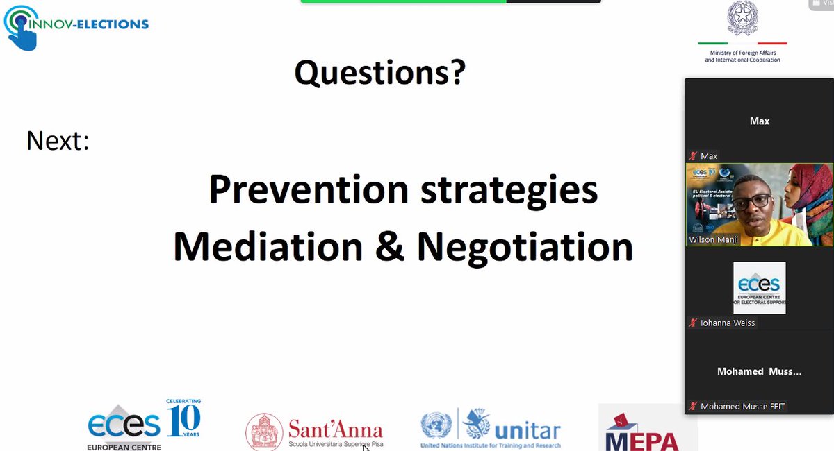 ItalyinSomalia's tweet image. Qaab-dhismeedka “Innov-Elections”, oo ay maalgelisay
@ItalyMFA, tababarka ku saabsan "Xirfadaha Hoggaaminta iyo Maareynta Khilaafaadka ee Daneeyayaasha Doorashooyinka" waxaa qabtay @ECESeu iyadoo ay si firfircoon uga qaybqaadanayaan FEIT.
Doorashooyin hufan, xor iyo xalaal.