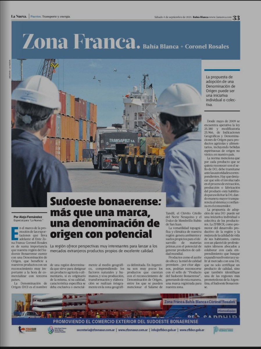 Comparto mi quinto artículo publicado en <a href="/lanuevaweb/">Diario La Nueva.</a> sobre la Denominación de Origen del #SOB
#comercioexterior #zonasfrancas