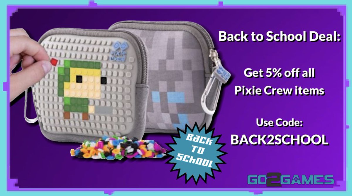 GO2GAMES's tweet image. HOT PRODUCT SATURDAY🔥

Pixie Crew is awesome, 
Pixie Crew is cool, 
Get 5% off with promo code BACK2SCHOOL 😎

go2games.com/catalogsearch/…

This applies to all the Pixie Crew items so spoil yourself. Order online today 🛍 

#go2games #pixiecrew #back2school #schoolaccessories