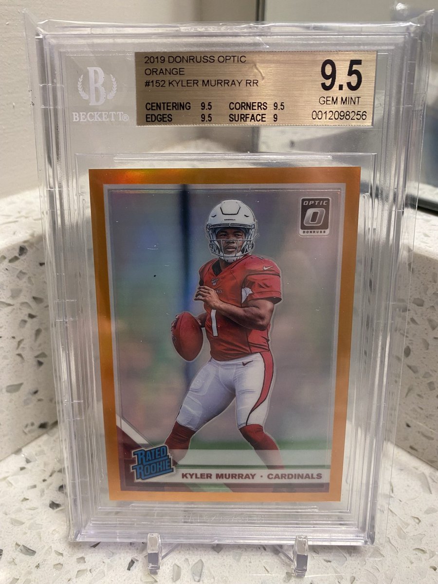 AtlRips's tweet image. 2019 Donruss Optic Kyler Murray Orange /199 BGS 9.5 - $550 OBO @Hobby_Connect @HobbyConnector @sports_sell