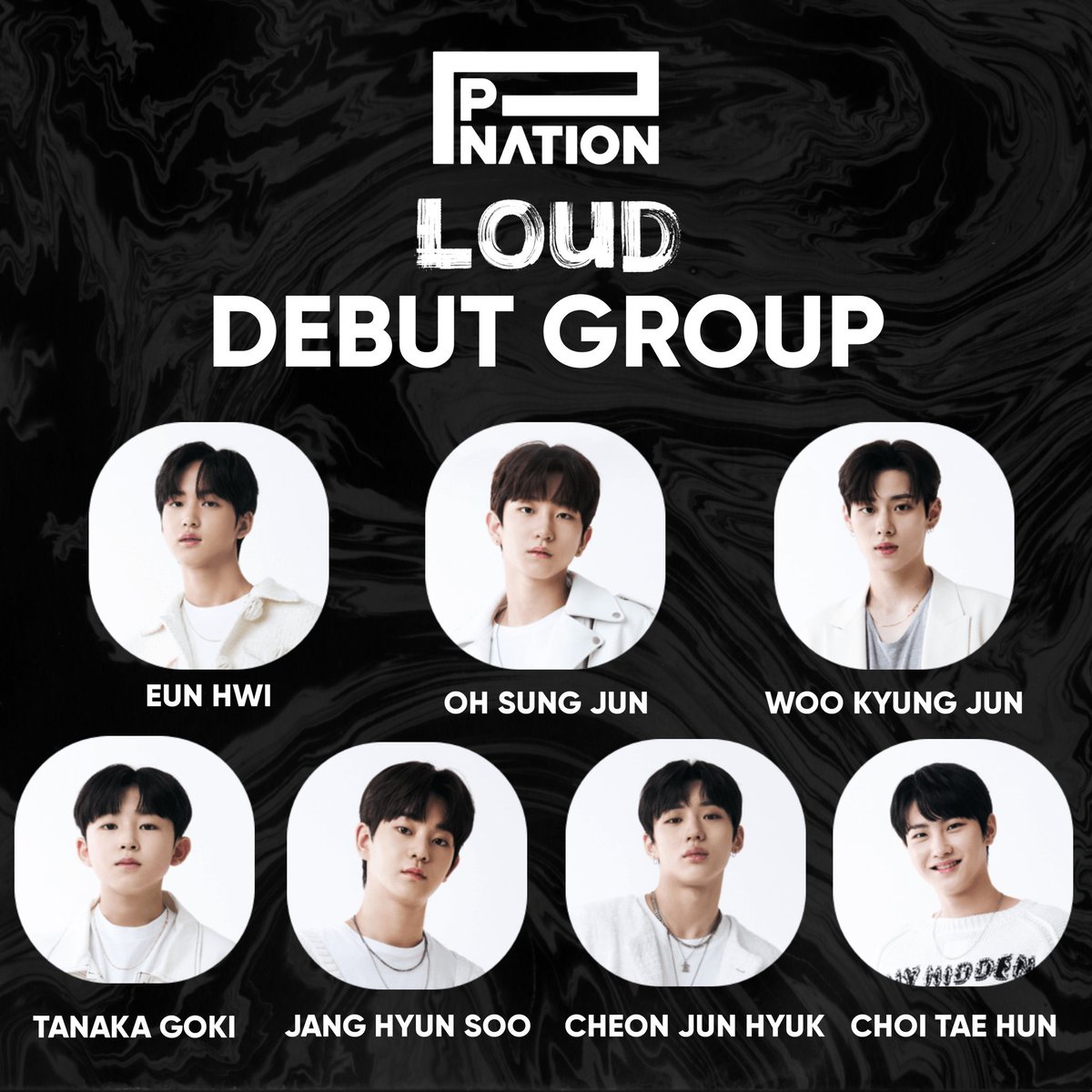 P NATION Boys Philippines en Twitter: "[FINAL] PNATION's Boy Group Debut  Lineup #LOUD - Eun Hwi - Oh Sung Jun - Woo Kyung Jun - Tanaka Goki - Jang  Hyun Soo -