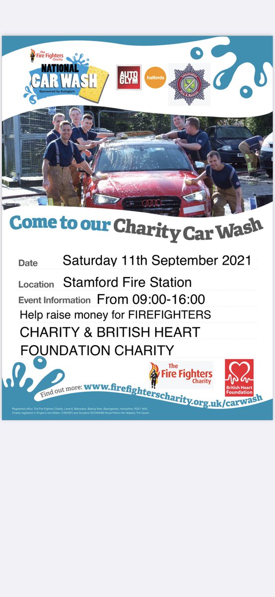 stamfordfireuk's tweet image. 🚨Charity car wash 🧽 🚘🚨 happening next Saturday 11th we are raising vital funds for @firefighters999 &amp;amp; @TheBHF If you would like to donate but unable to attend here is a link
gofund.me/4253224 @Mercury1712 @RutStamSound @StamfordNubNews @StamfordPerson @LincsFireRescue
