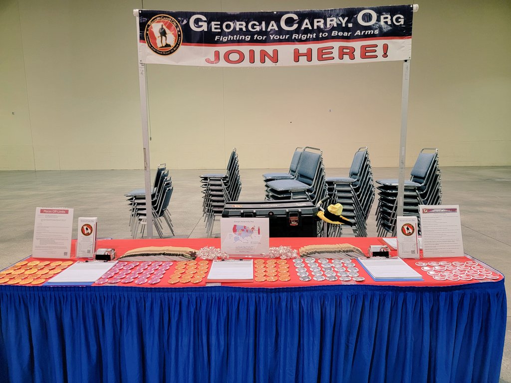 Set up and ready to go at the @rkgunshows in Duluth (Gas South formerly Inifinite Energy) Forum. #GeorgiaCarry    

6400 Sugarloaf Pkwy, Duluth Ga.
Sat.   9/4.     9 - 5
Sun.  9/5.    10 - 4
See ya there! #GunsandAmmo #2A