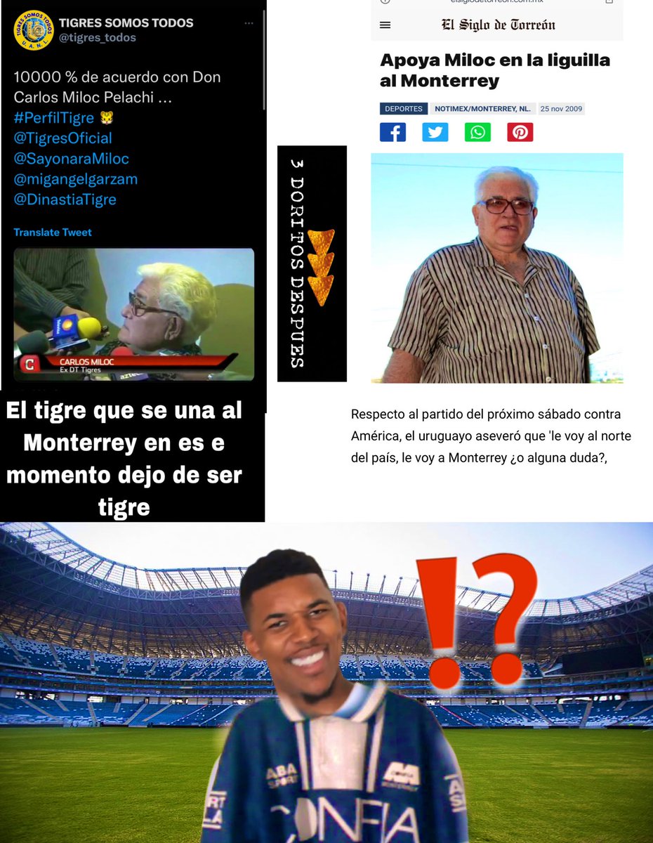 MemesRaya2's tweet photo. 😐
Lo que si es que se extrañan personajes del fútbol regio que le pongan sabor al Clásico como Jona o Miloc (QEPD) https://t.co/pkGDTBoux1