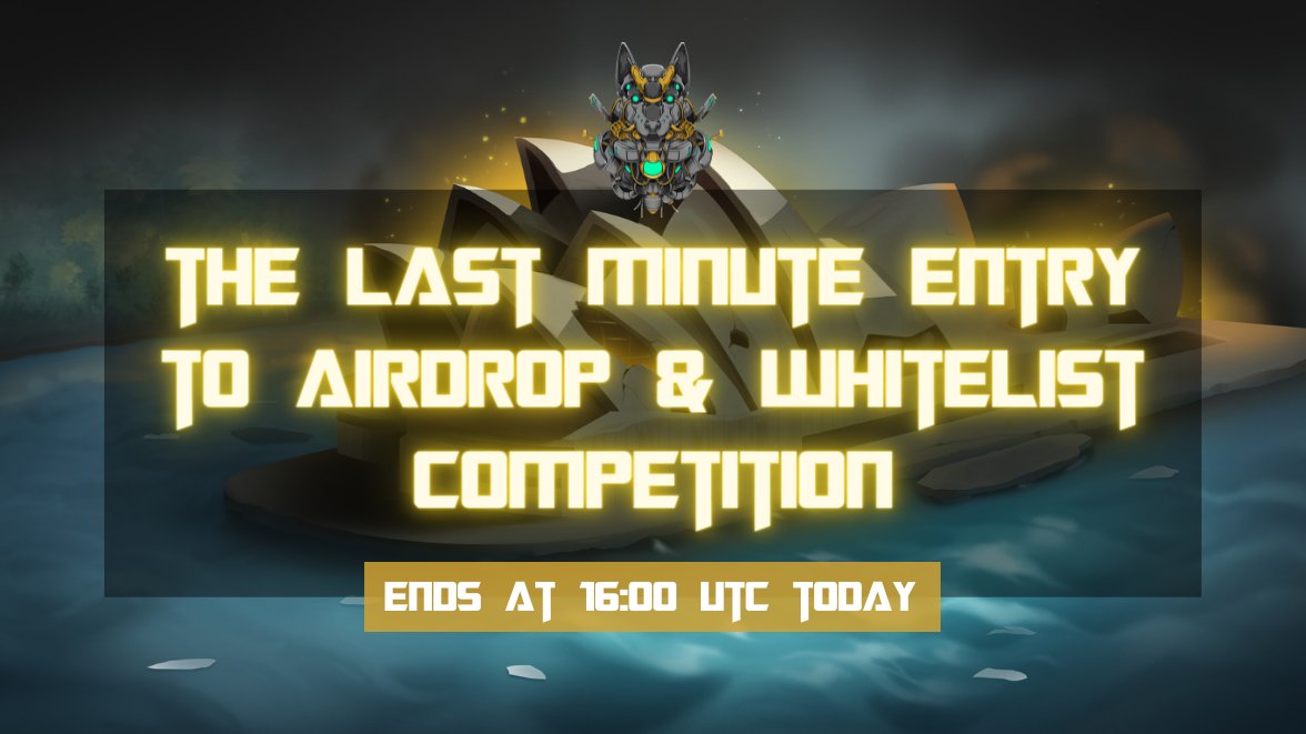 CyberDoge_BSC's tweet image. 📣YOUR LAST CHANCE TO NAME IN THE LIST. EARN POINTS FAST TO GET IN NOW !!!
🎯Airdrop &amp;amp; Whitelist Competition: sweepwidget.com/view/31265-pob…