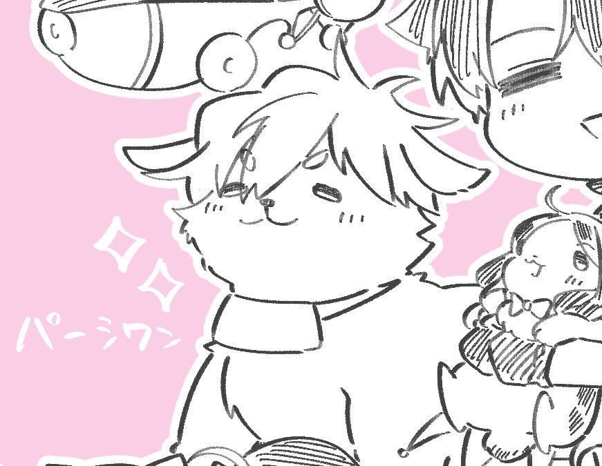 えへへ…very thank you…。ちなみにパーシワンとイヌェイン、描くたびにどんどんキュートさが増していってます…。 
