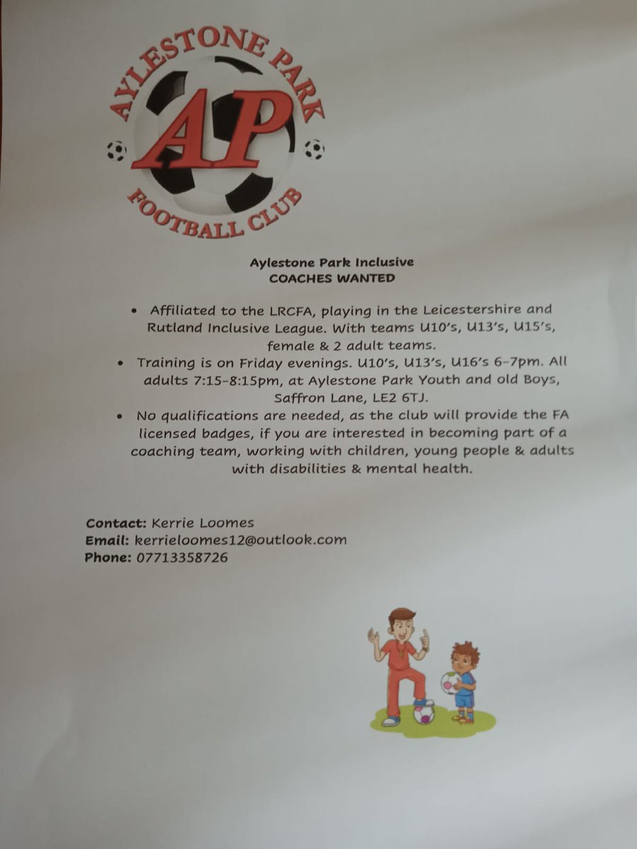 Looking for both coaches &amp; players. 
Train on a Friday evening over 2 hours. The team is players with all disabilities &amp; mental health. Please get in touch if interested