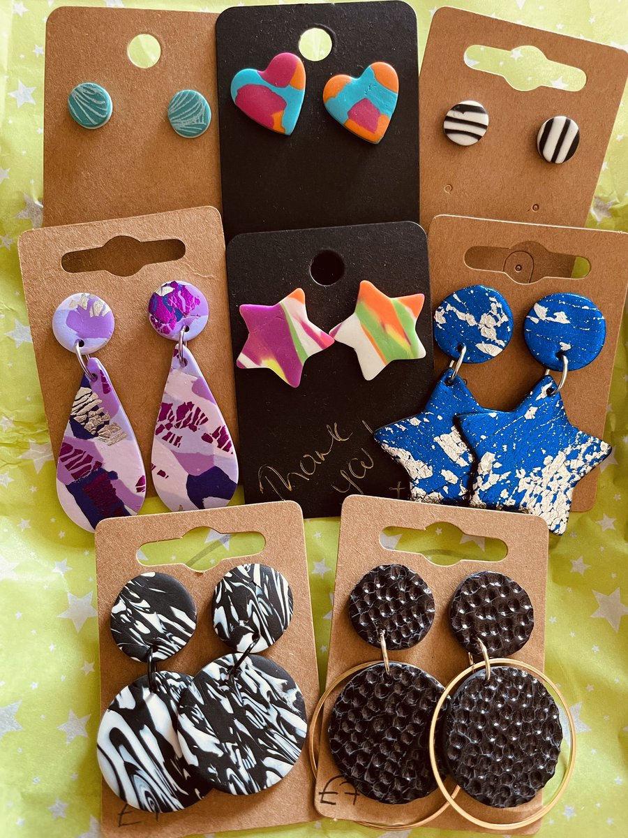 💕 𝗟𝗜𝗙𝗘 𝗜𝗦 𝗧𝗢𝗢 𝗦𝗛𝗢𝗥𝗧 𝗧𝗢 𝗪𝗘𝗔𝗥 𝗕𝗢𝗥𝗜𝗡𝗚 𝗘𝗔𝗥𝗥𝗜𝗡𝗚𝗦! 💕

• #kikicreates #newsmallbusiness #smallbusiness #supportlocal #supportsmallbusinesses #supportlocalbusinesses #clayearrings #polymerclaycreations #lifeistooshort #newcollection #handmade •