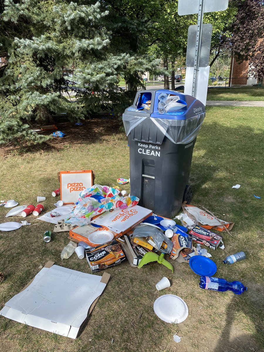 christineoclock's tweet photo. If you’re going to have a party in a park, CLEAN UP!! 😡 the scene at Rockwood Glen Park @citymississauga @MissiNewsRoom https://t.co/62OQwF6cUd