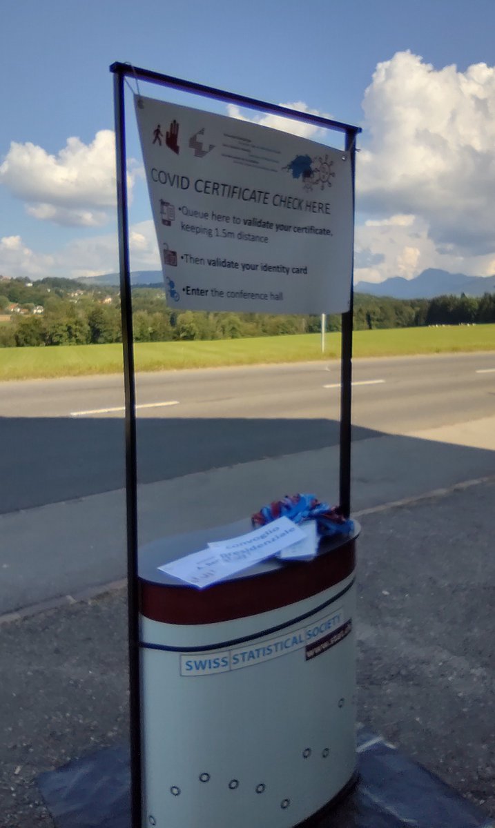 H-40 pour les Journées Suisses de la Statistique à Lugano #SST21. Nous sommes presque prêts, le check-point Corona aussi.