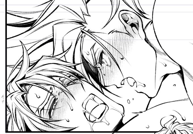 納得いかない部分ちょっと線画手直し…(※ガク本進捗※) 