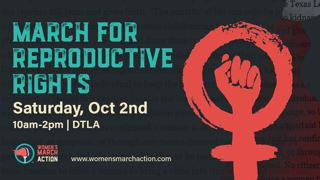 WMarchAction's tweet photo. OCTOBER 2ND✊📢 Get your marching shoes on and join us as we #MarchForReproductiveRights.

@womensmarch &amp; 90+ other organizations taking to the streets in response to Texas' abortion ban.

📍 Sign Up: https://t.co/1HXCuhWDly

#womensmarch #losangeles #reproductivehealthcare https://t.co/9tFM4aIPJQ