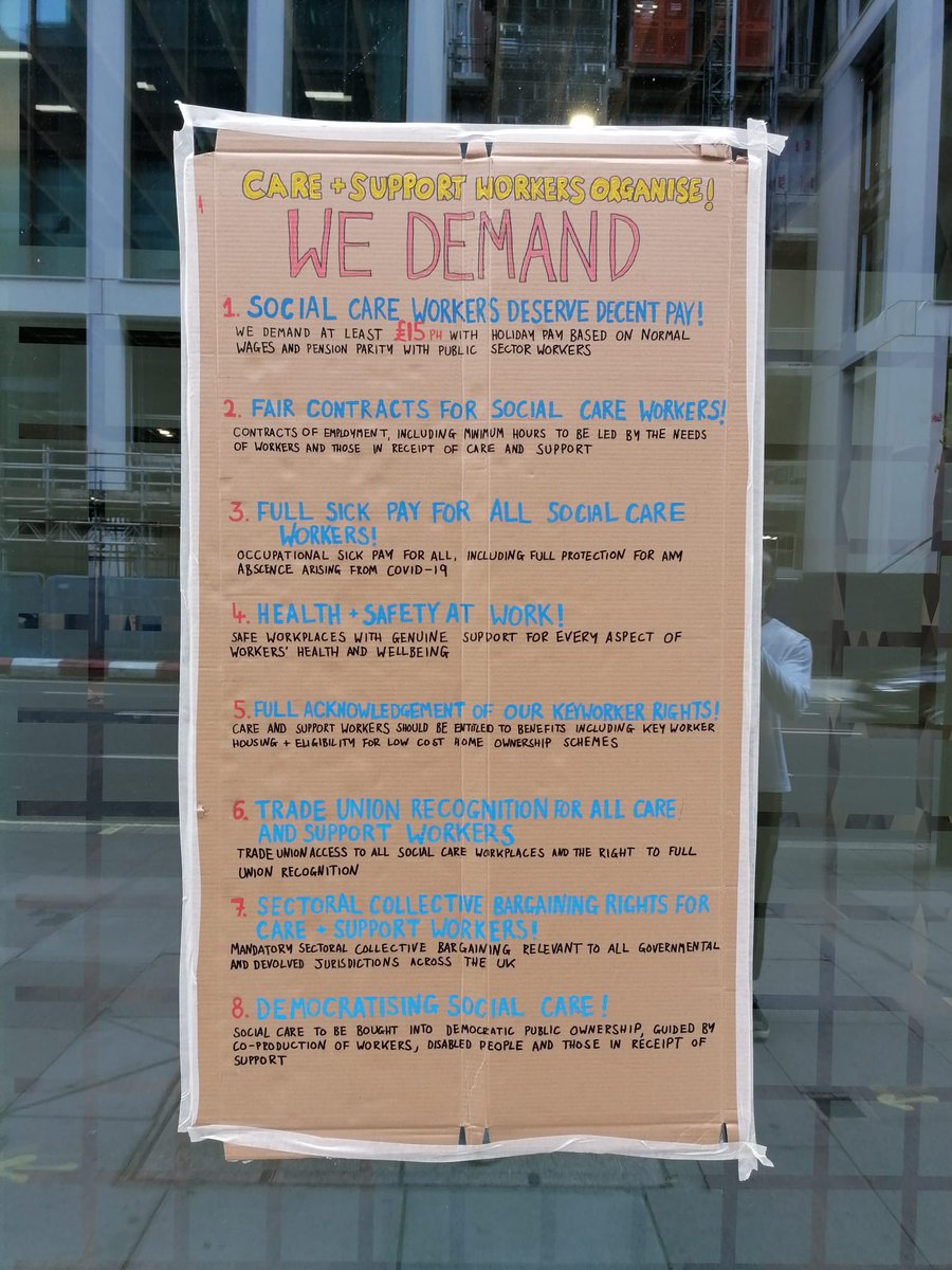 CaSWO_'s tweet photo. @jeremycorbyn Agreed!
We are demanding this plus more TODAY as part of our Day of Action ✊
We need the radical transformation of social care services and we need it now!
#PCWWeek21 #CaSWO https://t.co/vorsrGCQcA