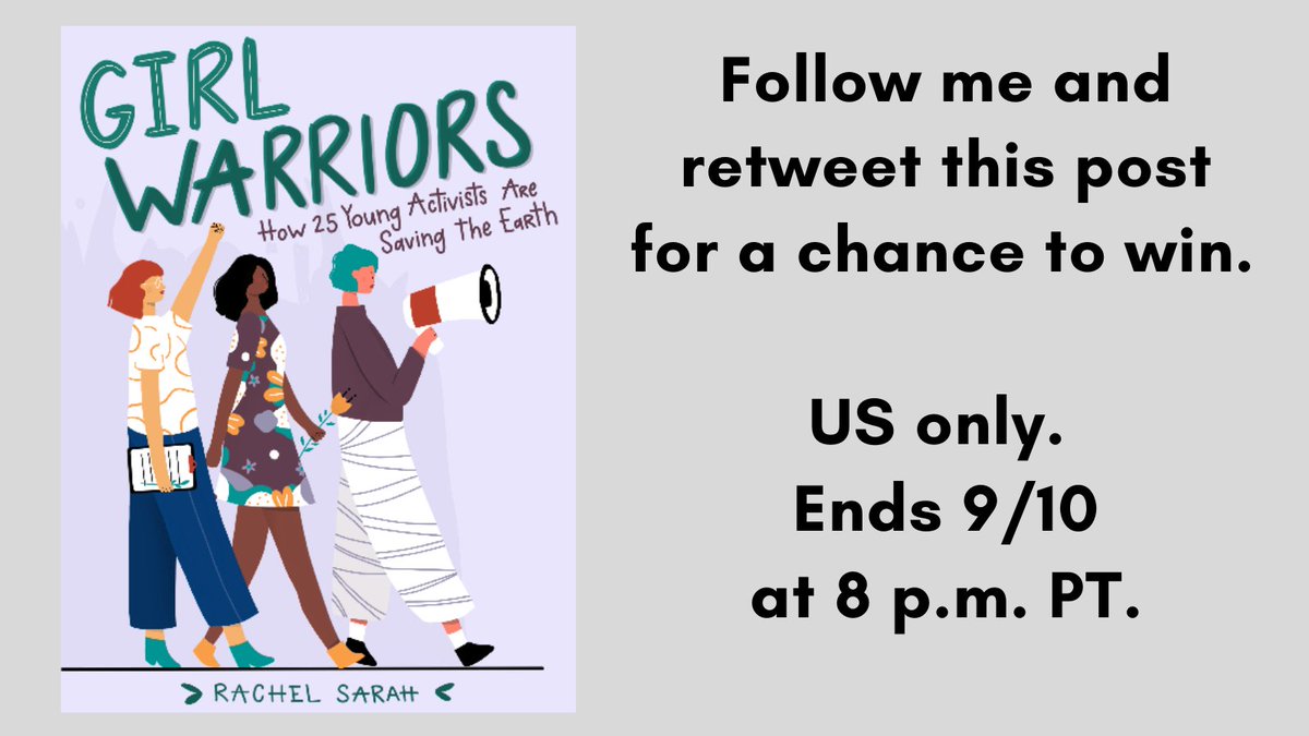 Rachel Sarah (@rachel__sarah) on Twitter photo My daughters are off to school, so in honor of 3 #teachers + #librarians who've been there for them, I'm giving away 3 copies of #GirlWarriors š
US addresses only please.
For a chance to win, follow me + retweet.
Ends 9/10 at 8 p.m. PT.
<a href="/ChiReviewPress/">Chicago Review Press</a>
#MGLit #BookGiveaway My daughters are off to school, so in honor of 3 #teachers + #librarians who've been there for them, I'm giving away 3 copies of #GirlWarriors š
US addresses only please.
For a chance to win, follow me + retweet.
Ends 9/10 at 8 p.m. PT.
<a href="/ChiReviewPress/">Chicago Review Press</a>
#MGLit #BookGiveaway