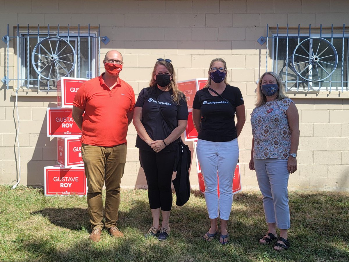 MonaFortier's tweet photo. Carleton is ready to move forward with @GustaveRoyVote ! I joined fellow @liberal_party supporters to kick off some door-knocking. I could feel the energy and enthusiasm, we’re ready to send Gustave to Parliament Hill! https://t.co/6gZGtlzmEh