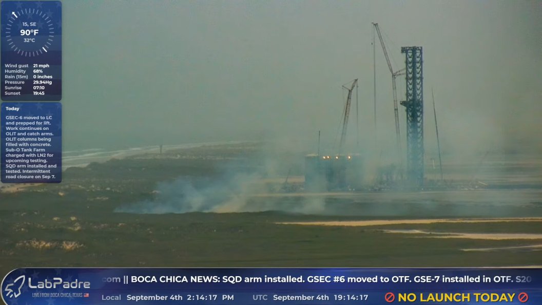 🚨 looks like we got a bushfire at Starbase near the Launchsite 🚨 Picture by <a href="/LabPadre/">Avid Space</a> 📸