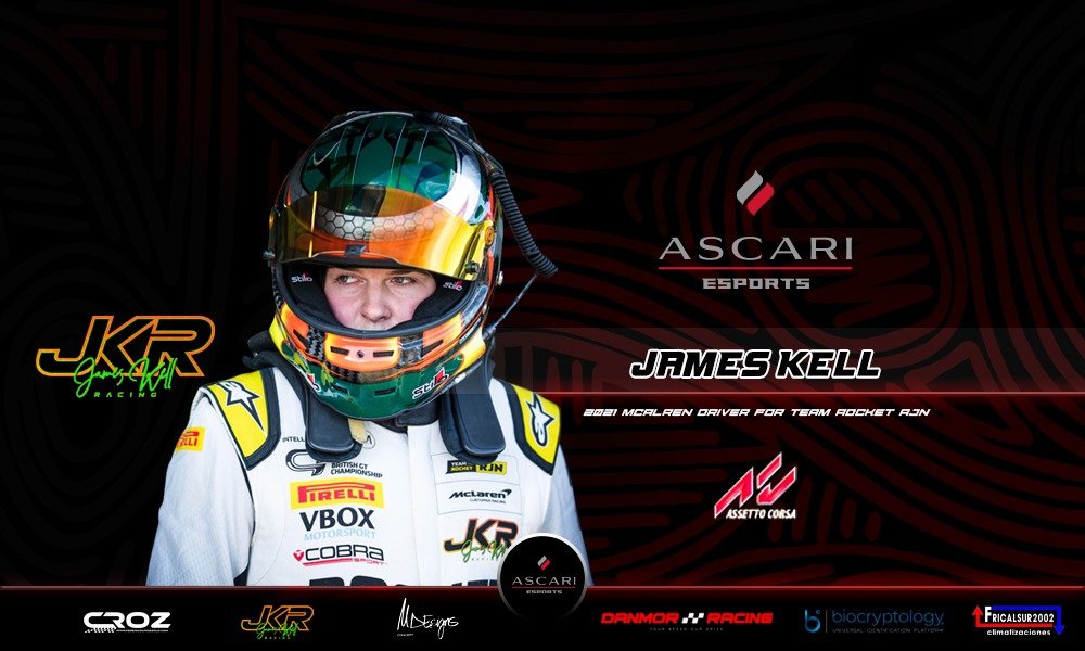 Un orgullo presentar a <a href="/JamesKellRacing/">James Kell</a> como piloto oficial del #TeamAscari en la sección de #AssettoCorsa! Parte de la familia Ascari, rápido, rápido y aún más rápido! Bienvenido James, tu experiencia nos hará disfrutar de cada carrera! #simracing