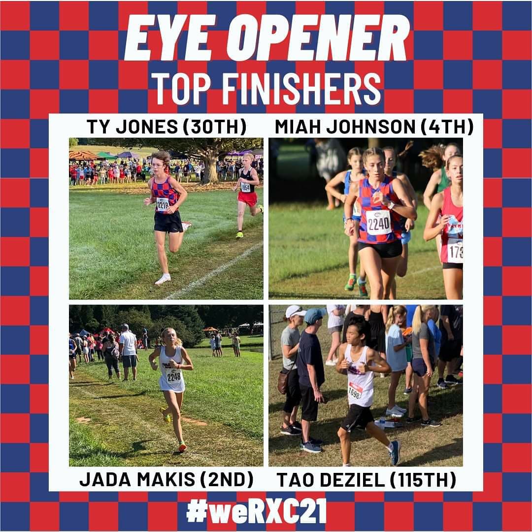 RHSXCWARRIORS's tweet photo. It was great to be back at Eye Opener! Warrior XC had another great weekend of racing! Varsity raced in the International Division: Boys placed 18th &amp; Girls placed 3rd. In the JV races Boys  placed 27th &amp; Girls 1st. Full results @scmilesplitus Go Warriors! #weRXC21 https://t.co/JWoRDtEzYY
