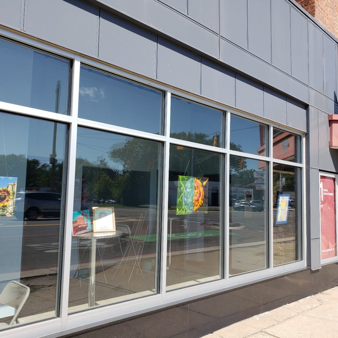 Need a creative escape? Head over to East Warren &amp; <a href="/AlgerTheater/">The Alger</a> to see our Art in Windows . 

#detroit #visitdetroit #emergingartists