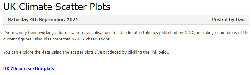 RoostWeather's tweet photo. Check out my UK climate scatter plots - https://t.co/2cmEuTIeGH
Please let me know if you find any bugs! #AlwaysInDevelopment https://t.co/rbQmQmLVVb