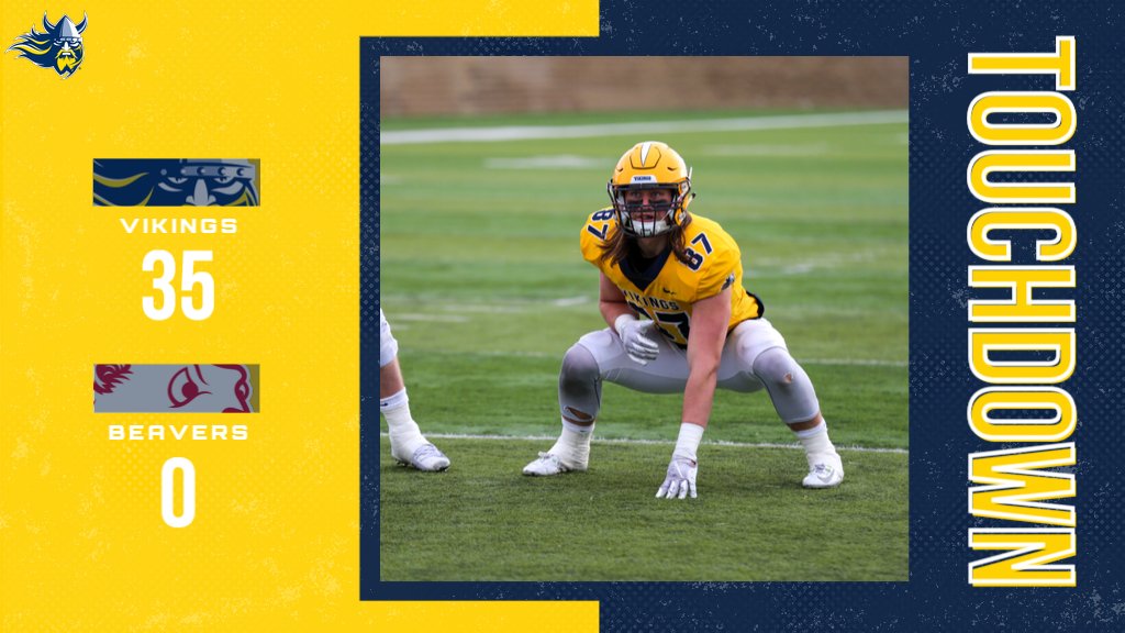 AugieFB's tweet photo. TOUCHDOWN: Vikings are back on the board with a TD from @CleveringaJacob ‼️ The Vikings lead 35-0.⚔️

Follow along➡️https://t.co/T16qlXmU2f

#BeTheRock | #BuildingChampions https://t.co/troRWpjDyc