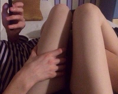 cuddling w/ dad 🙄