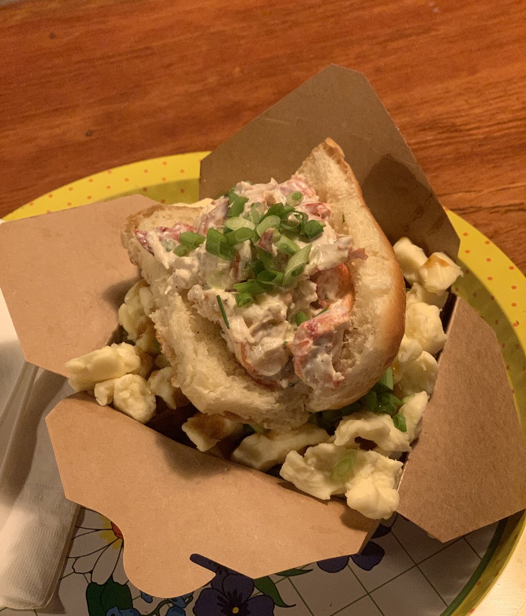 My buddy wanted to do lobster rolls at his poutine place so he got rolls from our bakery and threw a lobster roll on top of poutine. I respect the move