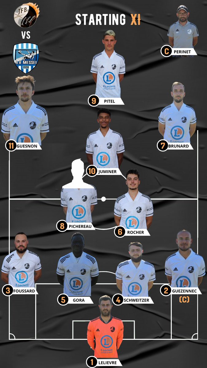 Voici la composition de départ pour ce premier match de championnat ⚔️🔥