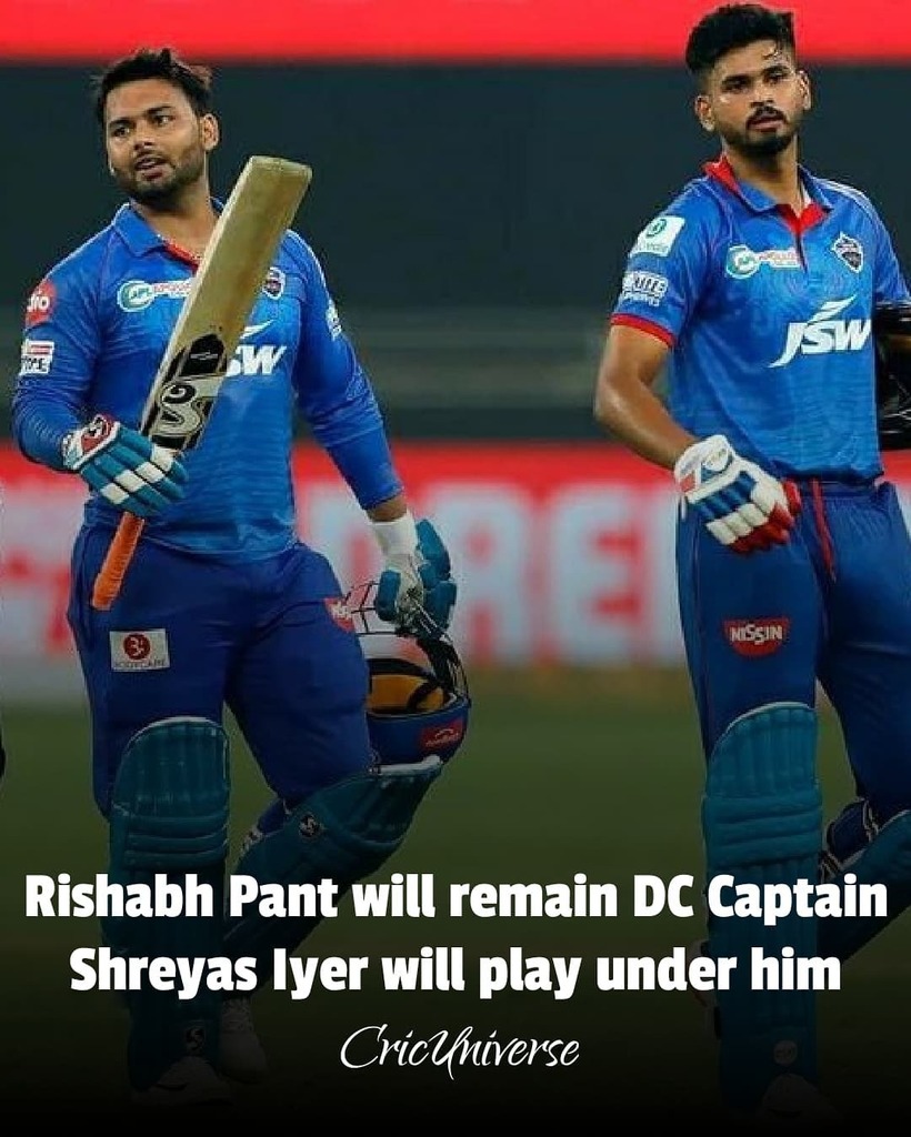 CricUniverse's tweet photo. Delhi Capitals have decided to retain Rishabh Pant as Captain despite Shreyas Iyer's availability for remaining IPL 2021.
What do you think?
Good Decision 👍
Or Bad One 👎
.
.
.
#delhicapitals #delhi #dc #rishabhpant #shreyasiyer #pant #iyer #ipl2021 #iplisback #ipl #vivoipl #… https://t.co/bR8BVjRdGX