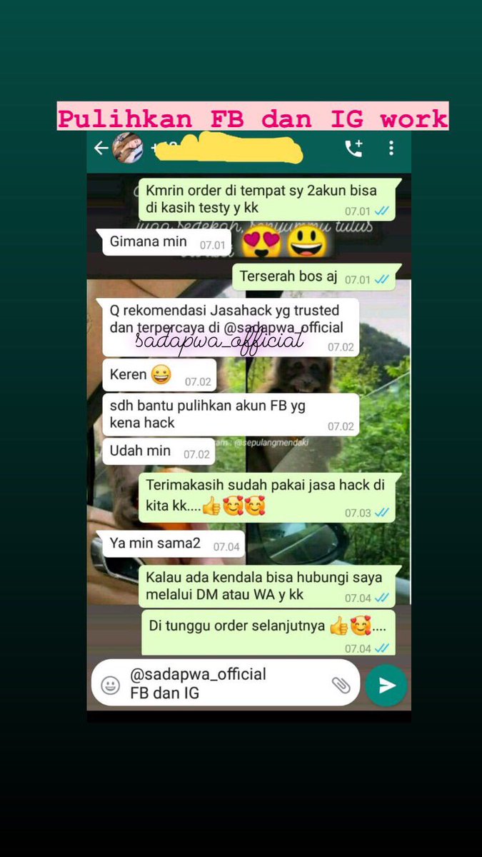hack_sosmed's tweet photo. 📍 JASA HACK TERPERCAYA
📌 HACK SOSIAL MEDIA
📌 TRUSTED 💯 WORK
📌 HACK IG &amp; FB
📌 SADAP WA &amp; LUPA PASSWORD
📌 PRIVASI AMAN
📌NO TIPU2 💯 WORK
📌WA ADMIN : 0812-8361-4188
-
-MINAT SILAHKAN CHAT ADMIN
#jasahackig #jasasadapwhatsapp #jasahacker #jasahack #sadapwa #hacktwitter https://t.co/kxocUPwa3y