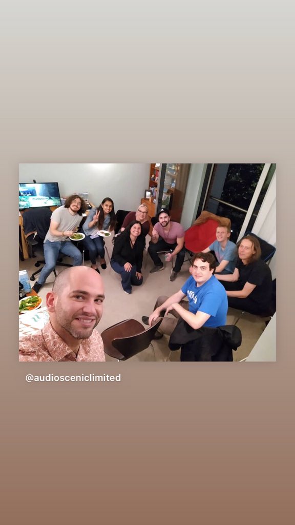 brunapearson's tweet photo. Tons of fun and absolutely loved having the #audioscenic team for dinner ❤️❤️❤️ https://t.co/ZWEpje6bFT