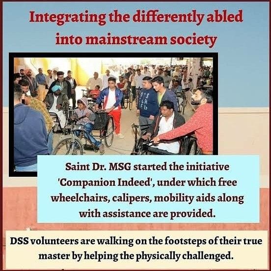Jyoti94595209's tweet photo. #CompanionIndeed
#RealCompanion
#TrueCompanion
#HelpDifferentlyAbled
#SupportForDifferentlyAbled
#SelflessHelpToDifferentlyAbled
#साथी_मुहिम
#सच्चा_साथी
#दिव्यांग_जन_सहायता
In the Yaad-E-Murshid free deformity correction camps conducted at Dera Sacha Sauda since 12 years. https://t.co/HK0wqhPrpd