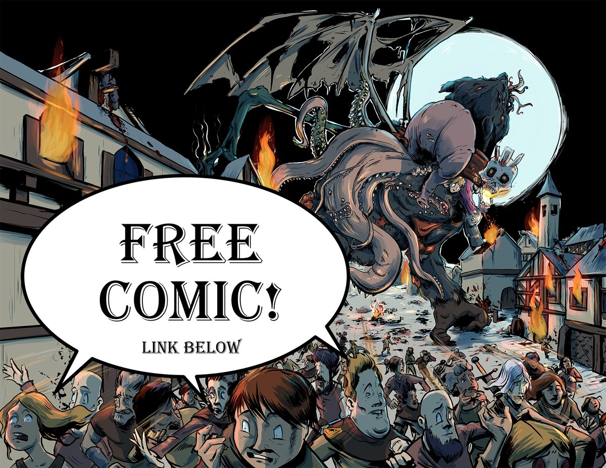 HarrowingComic's tweet image. Jericho made his dreams come true. Worst decision ever.
A voice from The Endless Corridors imparts the secrets of magical power. An ancient evil re-arises. A goat refuses to be litter trained.

Sign up here for the full-colour 35 page comic, totally free!
newsletter.the-harrowing.com/en-t